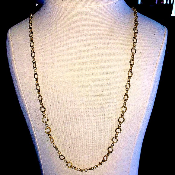 Hammered Gold Plated Layering Boho Necklace - Picture 2 of 5